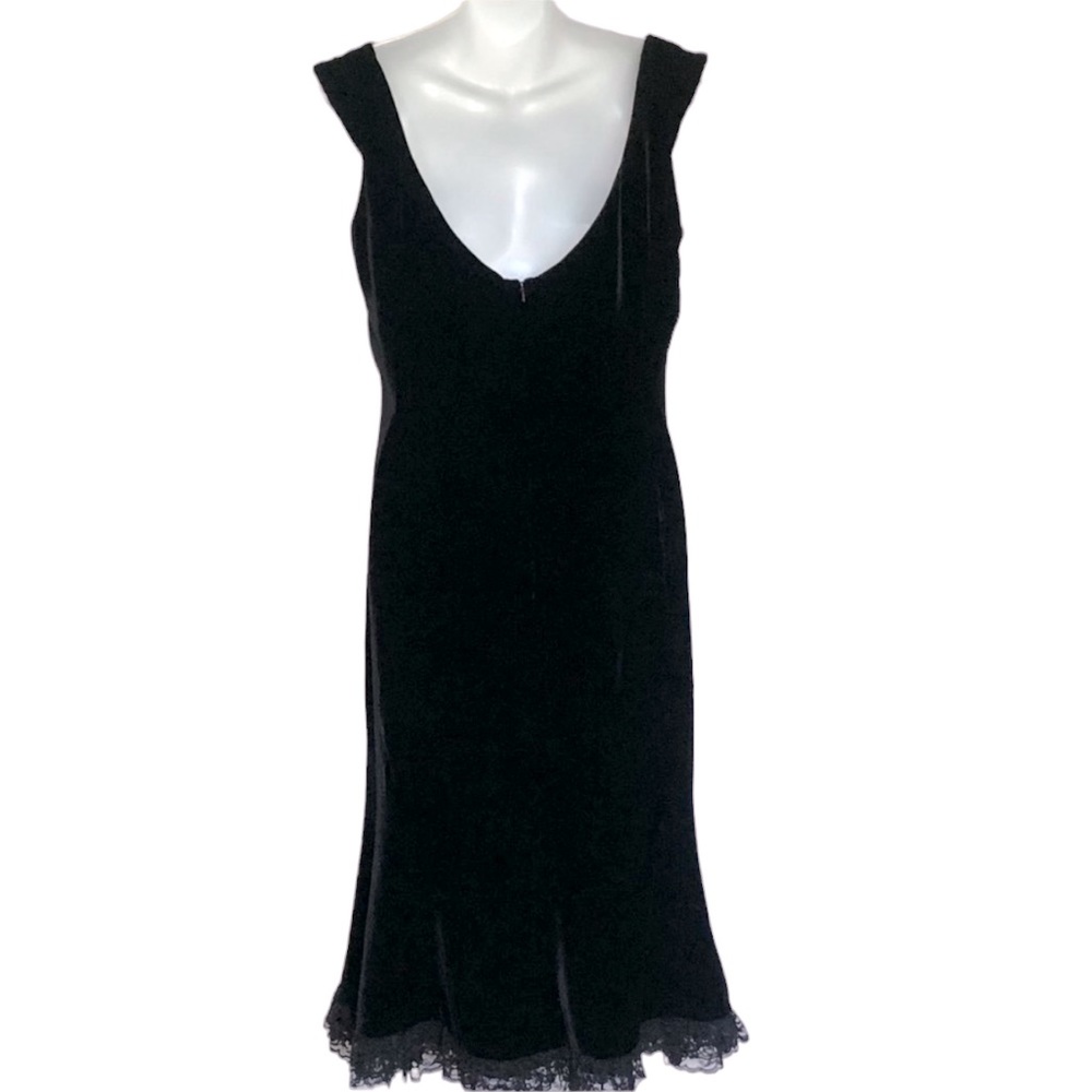 Vintage NWT Oscar De La Renta Silk Blend Velvet Dress Sz 10 - Picture 2 of 9